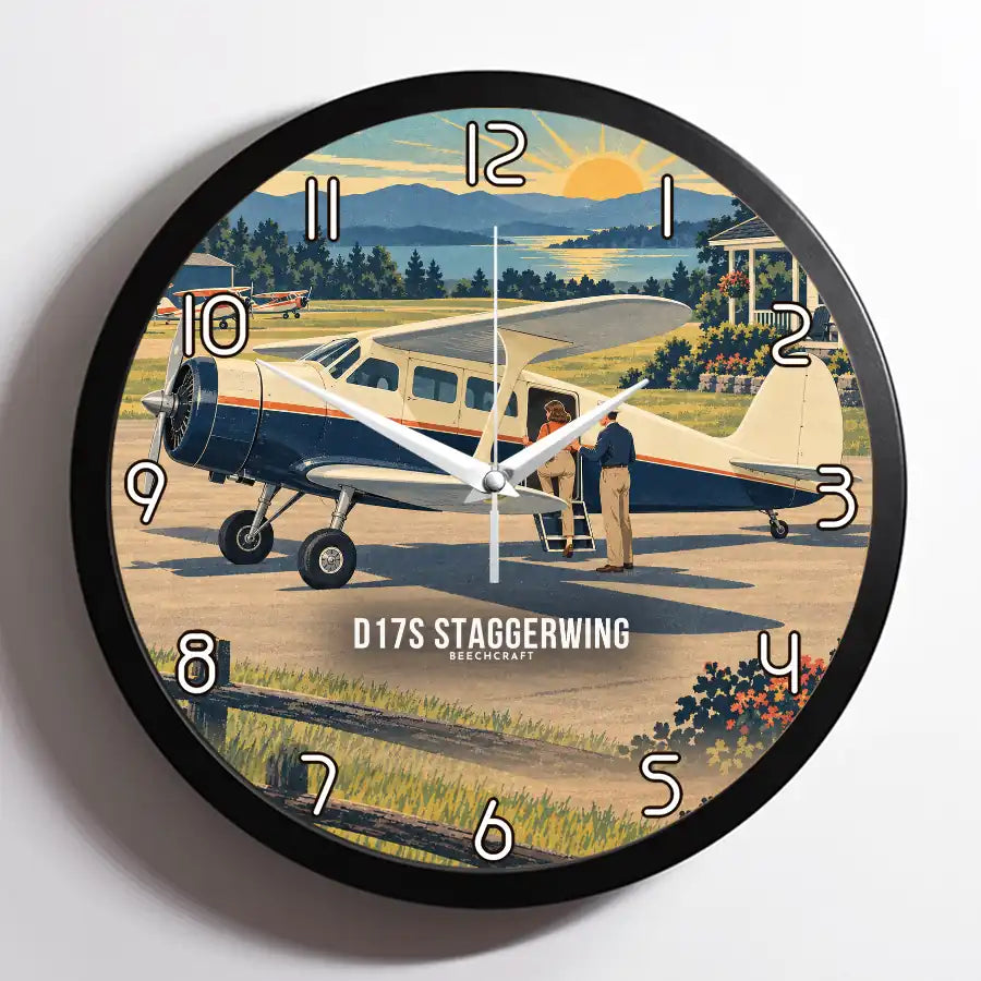 Beechcraft D17S Staggerwing - 3D - Framed - Full Print