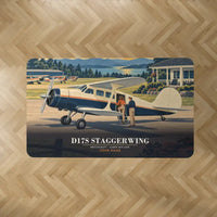 Thumbnail for Beechcraft D17S Staggerwing - 3D + Name - Rectangle Carpet - Full Print