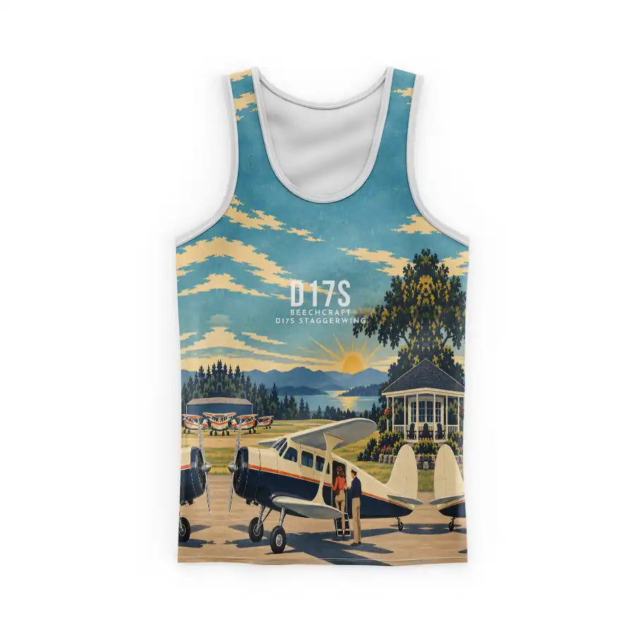 Beechcraft D17S Staggerwing 3D All-Over Print Clothing - Tank Top - 3D