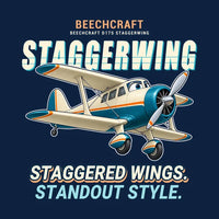 Thumbnail for Beechcraft D17S Staggerwing - Cartoon - Card