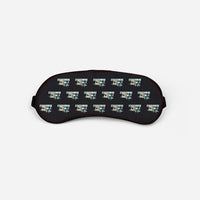 Thumbnail for Beechcraft D17S Staggerwing - Cartoon Pattern - Sleep Mask - Black