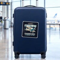 Thumbnail for Beechcraft D17S Staggerwing - Cartoon - Square Sticker - Suitcase