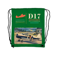 Thumbnail for Beechcraft D17S Staggerwing - Drawstring Bag - Classic - Green