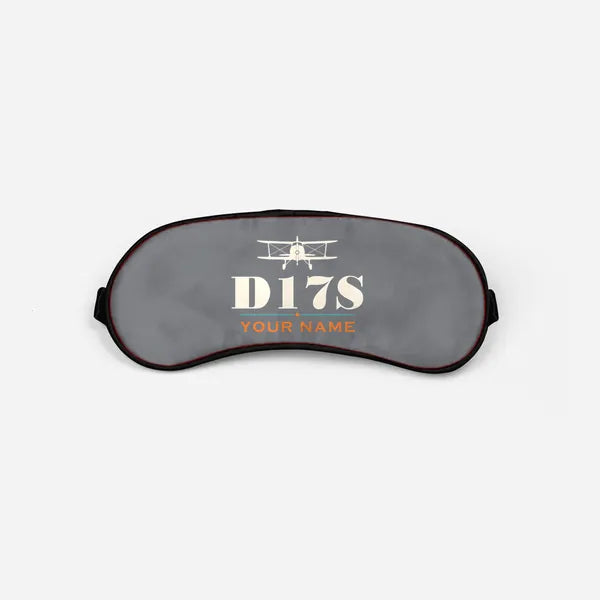 Beechcraft D17S Staggerwing - Heritage + Name - Sleep Mask - Gray