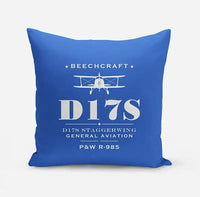 Thumbnail for Beechcraft D17S Staggerwing - Heritage - Pillow - Blue