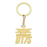 Thumbnail for Beechcraft D17S Staggerwing - Hollow Key Chain - Heritage - Gold