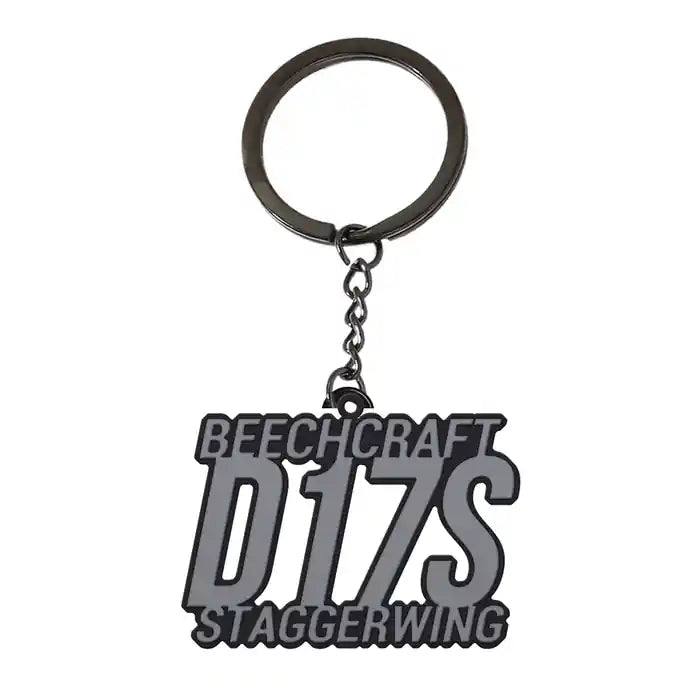 Beechcraft D17S Staggerwing - Hollow Key Chain - Tag - Black