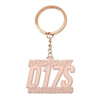 Thumbnail for Beechcraft D17S Staggerwing - Hollow Key Chain - Tag - Rose gold