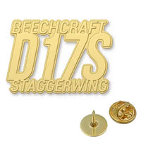 Thumbnail for Beechcraft D17S Staggerwing - Hollow Pin - Tag - Gold