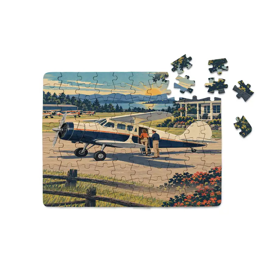 Beechcraft D17S Staggerwing - Horizontal - Canvas Puzzle