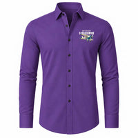 Thumbnail for Beechcraft D17S Staggerwing - Long Sleeve Shirt - Cartoon - Purple
