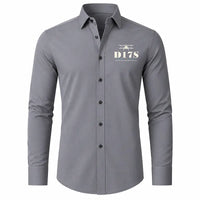 Thumbnail for Beechcraft D17S Staggerwing - Long Sleeve Shirt - Heritage - Gray