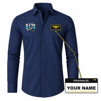 Thumbnail for Beechcraft D17S Staggerwing - Long Sleeve Shirt - Original - Dark Blue + NAME