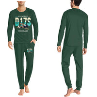 Thumbnail for Beechcraft D17S Staggerwing - Men Pajamas - Original Chest + Name - Dark Green