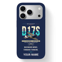 Thumbnail for Beechcraft D17S Staggerwing - Original + Name - MagSafe iPhone 17 Pro - Navy Blue