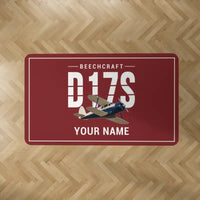 Thumbnail for Beechcraft D17S Staggerwing - Original + Name - Rectangle Carpet - Dark Red
