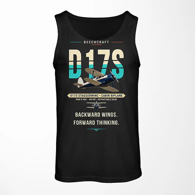 Beechcraft D17S Staggerwing - Original - Tank Top - Black