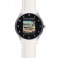 Thumbnail for Beechcraft D17S Staggerwing - Poster - Leather Strap - White Leather Strap