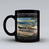 Thumbnail for Beechcraft D17S Staggerwing - Poster - Mug - Black
