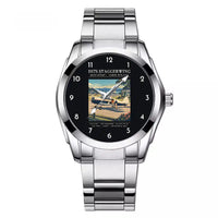 Thumbnail for Beechcraft D17S Staggerwing - Poster - Stainless Steel Band - For Men