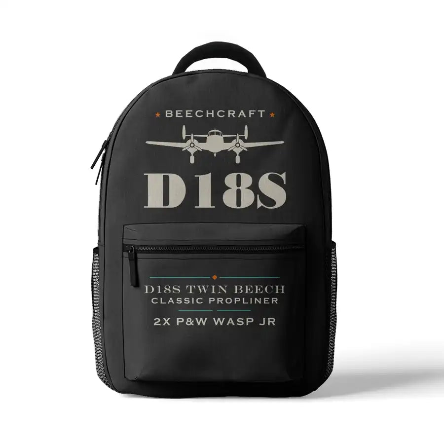 Beechcraft D18S Twin Beech - 3D Backpack - Heritage - Gray