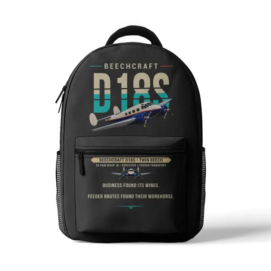 Beechcraft D18S Twin Beech - 3D Backpack - Original - Gray