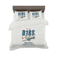 Thumbnail for Beechcraft D18S Twin Beech - Cartoon - Bedding Set - White