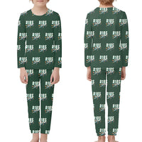 Thumbnail for Beechcraft D18S Twin Beech - Children Pajamas - Cartoon Pattern - Dark Green
