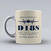 Thumbnail for Beechcraft D18S Twin Beech - Heritage - Mug - Beige