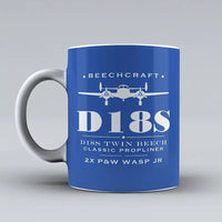 Thumbnail for Beechcraft D18S Twin Beech - Heritage - Mug - Blue