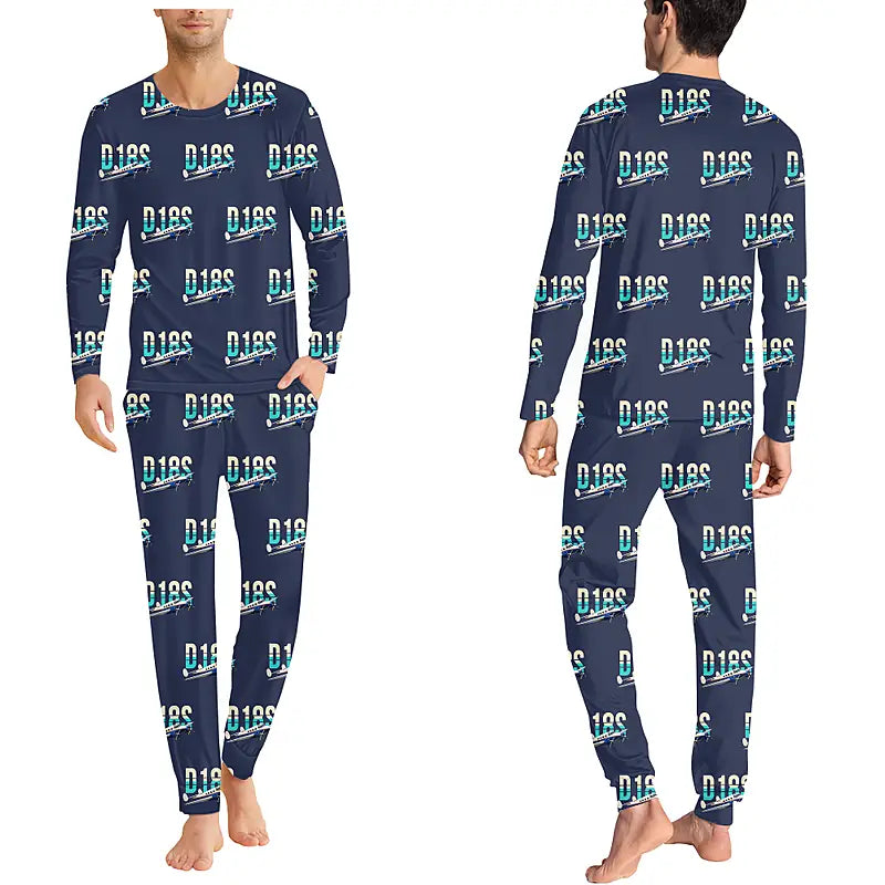 Beechcraft D18S Twin Beech - Men Pajamas - Original Pattern - Navy Blue