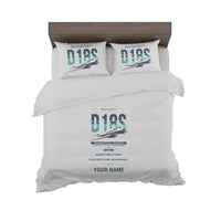 Thumbnail for Beechcraft D18S Twin Beech - Original + Name - Bedding Set - Light Gray