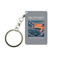 Thumbnail for Beechcraft D18S Twin Beech - Poster - Key Chain - Gray