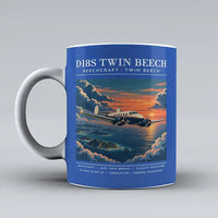 Thumbnail for Beechcraft D18S Twin Beech - Poster - Mug - Blue