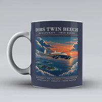 Thumbnail for Beechcraft D18S Twin Beech - Poster - Mug - Dark Blue