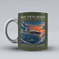 Thumbnail for Beechcraft D18S Twin Beech - Poster - Mug - Green Army