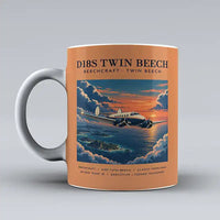 Thumbnail for Beechcraft D18S Twin Beech - Poster - Mug - Orange
