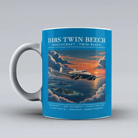 Thumbnail for Beechcraft D18S Twin Beech - Poster - Mug - Turquoise