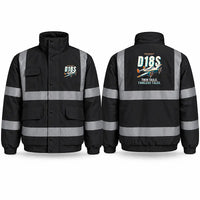 Thumbnail for Beechcraft D18S Twin Beech Reflective Winter Jackets - Cartoon - Black