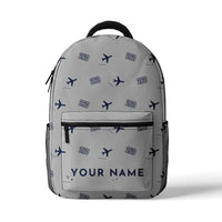 Thumbnail for Beechcraft King Air 260 - 3D Backpack - 3D Pattern + Name - Light Gray