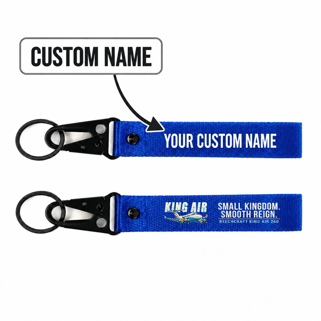 Beechcraft King Air 260 Hawk-Shaped Key Chains - Blue - Cartoon - Personalized
