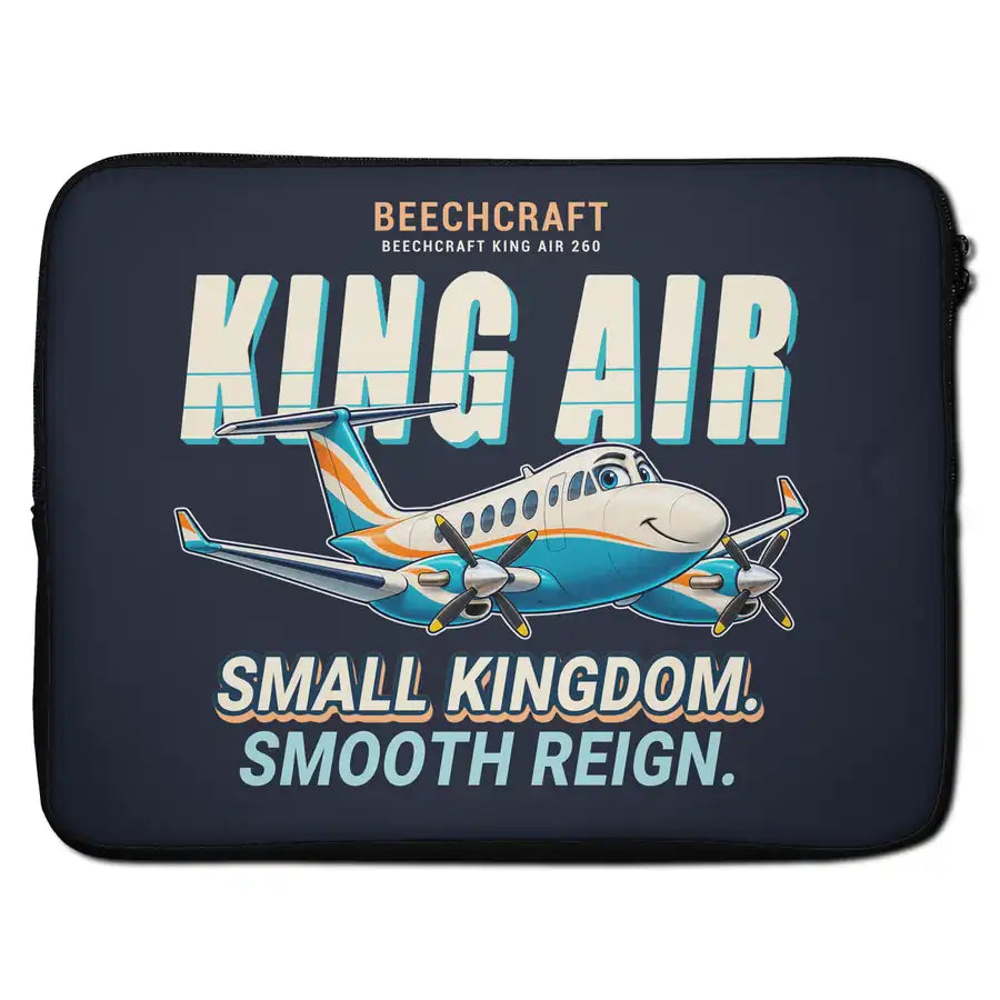 Beechcraft King Air 260 - Cartoon - Laptop Sleeve