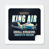 Thumbnail for Beechcraft King Air 260 - Cartoon - Square Sticker - Peel