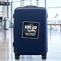 Thumbnail for Beechcraft King Air 260 - Cartoon - Square Sticker - Suitcase