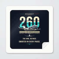 Thumbnail for Beechcraft King Air 260 - Original - Square Sticker - Peel