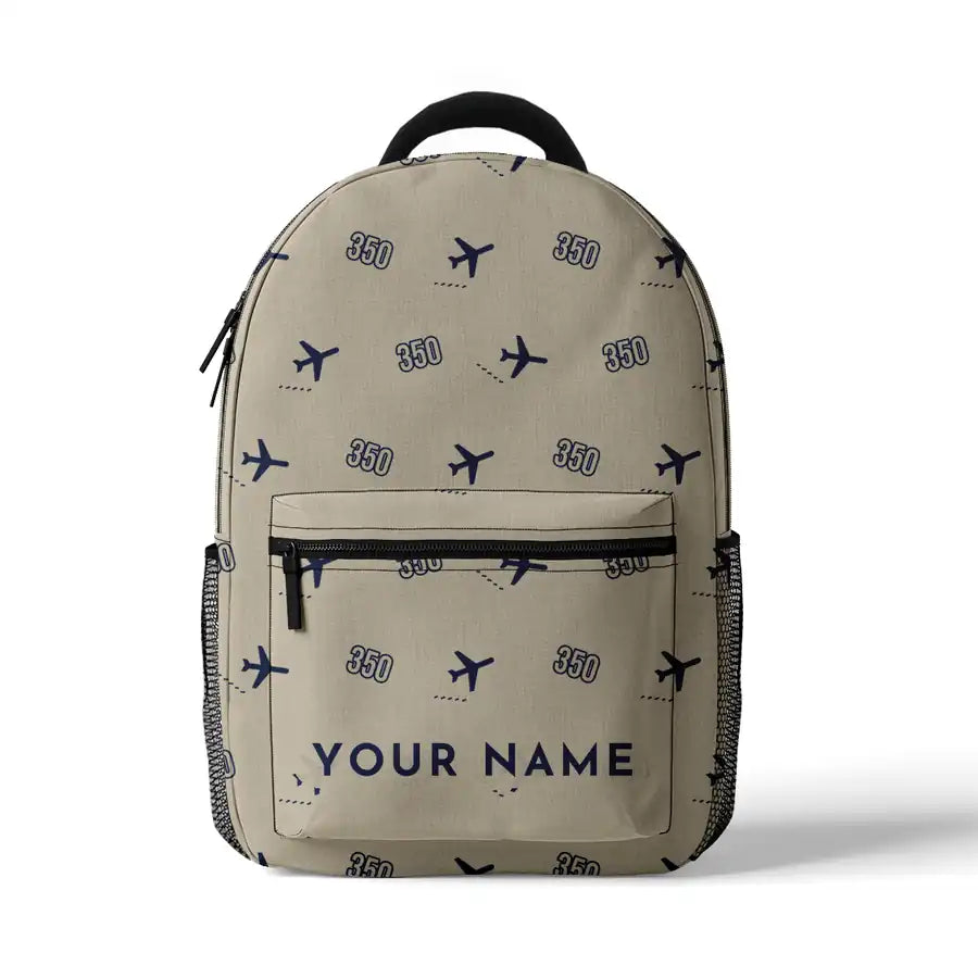 Beechcraft King Air 350i - 3D Backpack - 3D Pattern + Name - Beige