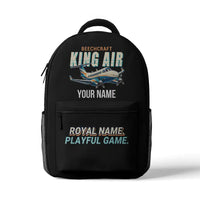 Thumbnail for Beechcraft King Air 350i - 3D Backpack - Cartoon + Name - Black
