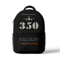 Thumbnail for Beechcraft King Air 350i - 3D Backpack - Heritage + Name - Black