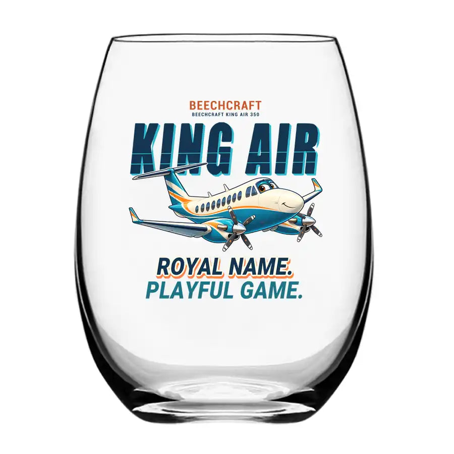 Beechcraft King Air 350i - Cartoon - Water & Drink Glass