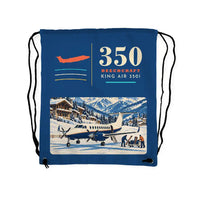 Thumbnail for Beechcraft King Air 350i - Drawstring Bag - Classic - Blue